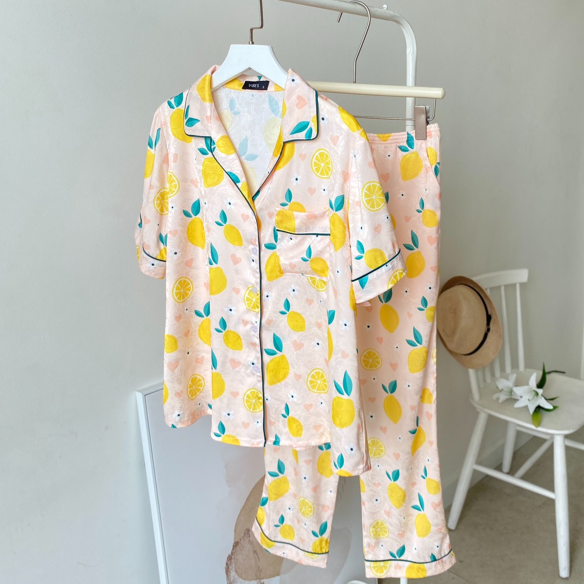 VIBES Pijama dài Lemons Long Py Set