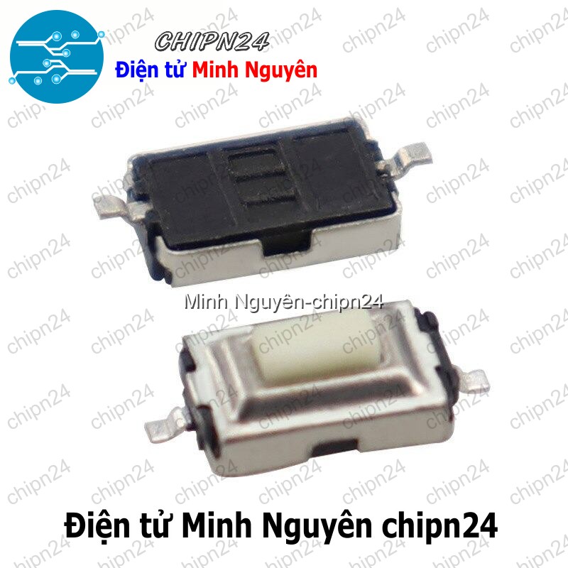 [10 cái] (K76) Nút nhấn 2 chân 3x6x2.5mm SMD Dán Trắng - HH005330