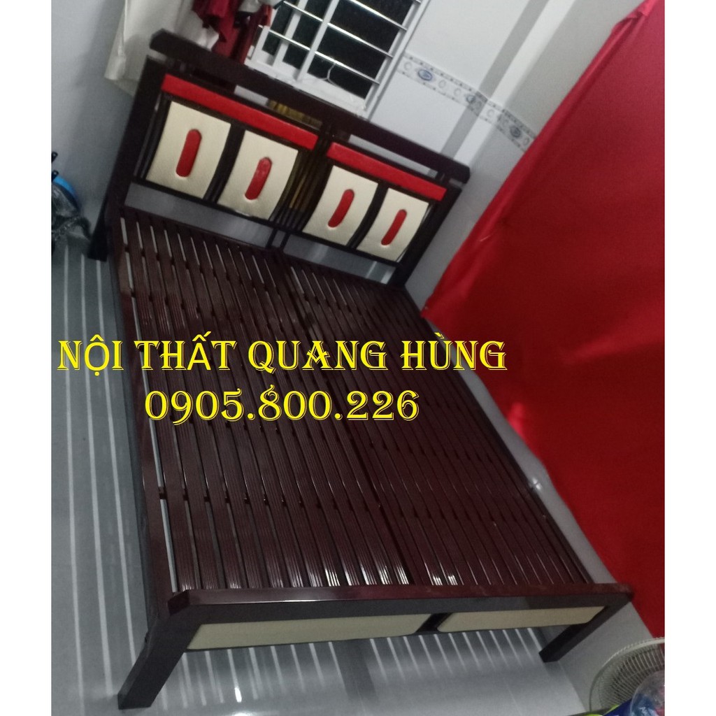 Giường sắt hộp 4x8 1m6 giá tốt