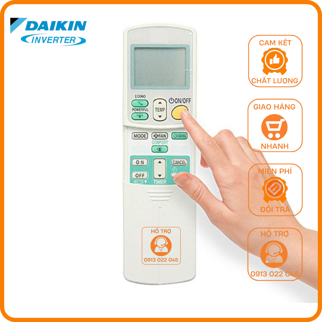 Remote máy lạnh 2 chiều Daikin inverter.