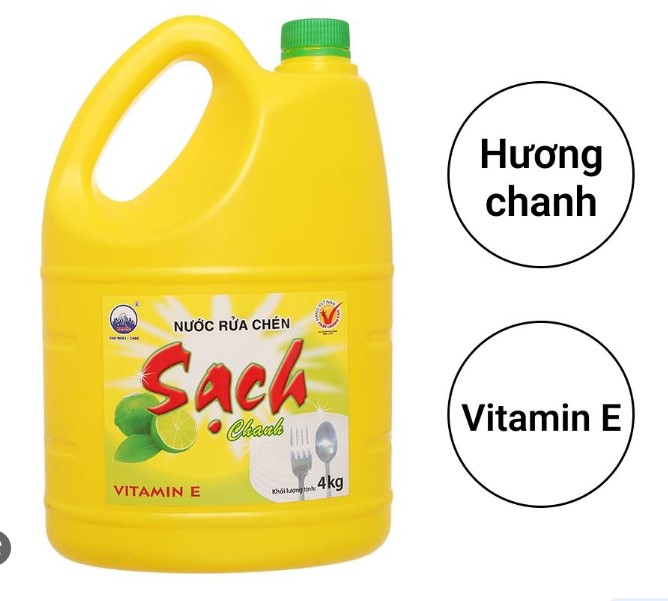 1 can nước rửa chén NET sạch hương chanh (1can/3.8kg)
