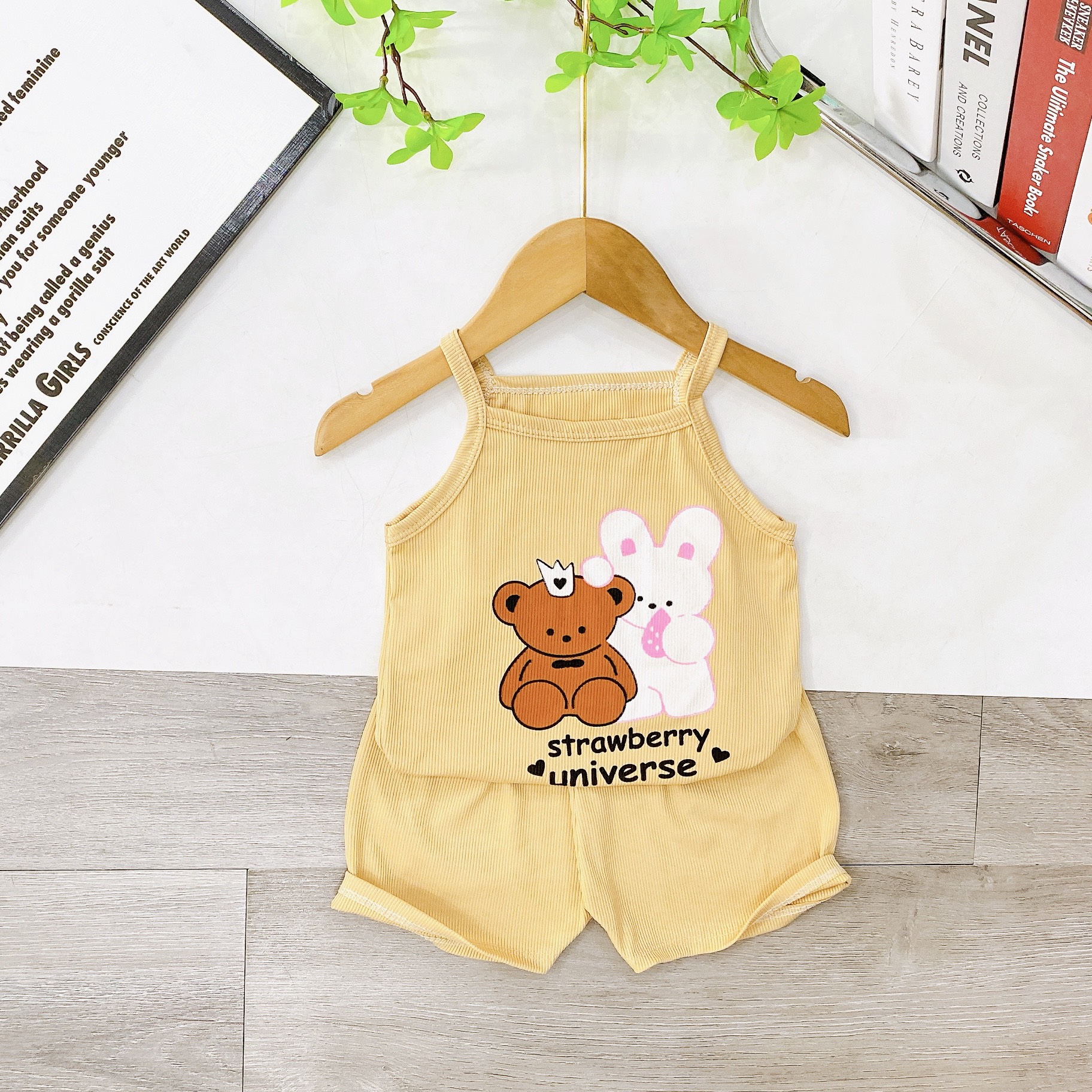 (Có chọn mẫu) Bộ thun tăm lạnh cao cấp cho bé từ 6-16kg