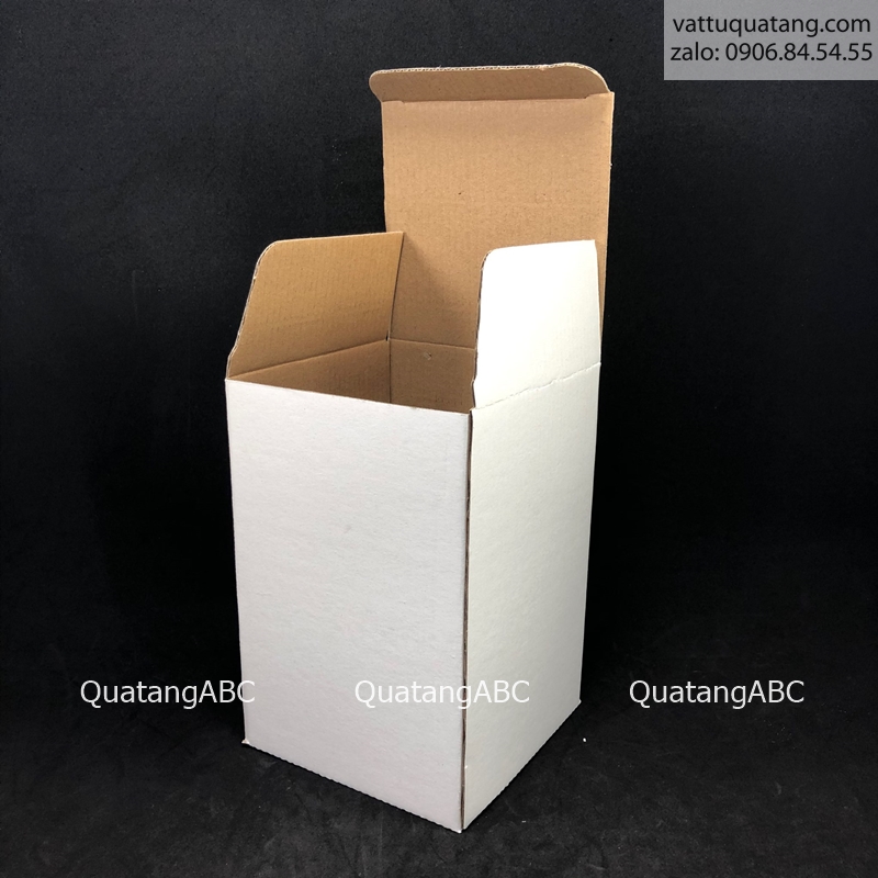 [HCM]Hộp carton trắng lớn 12x12x17cm (10 cái/bịch)