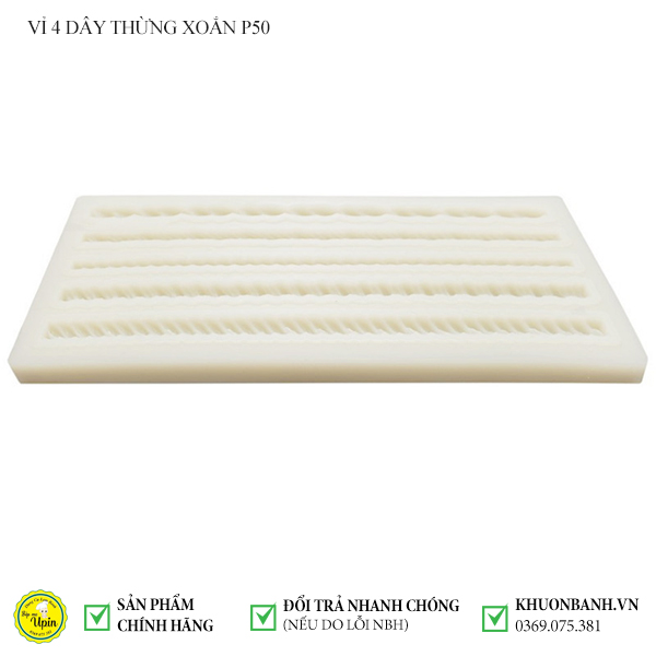 Khuôn silicon vỉ 4 dây thừng xoắn