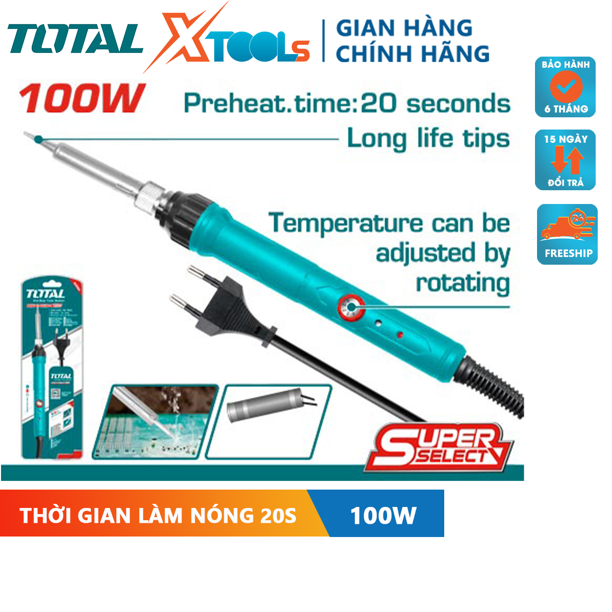 Mỏ hàn chì 100W TOTAL