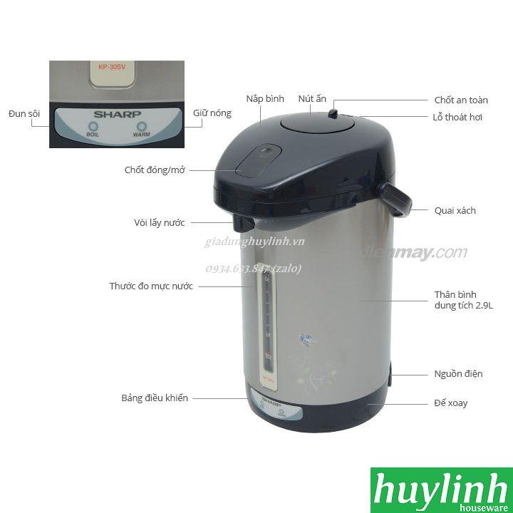 [HCM]Bình thủy điện Sharp KP-30SV - 2.9 lít - Thái Lan