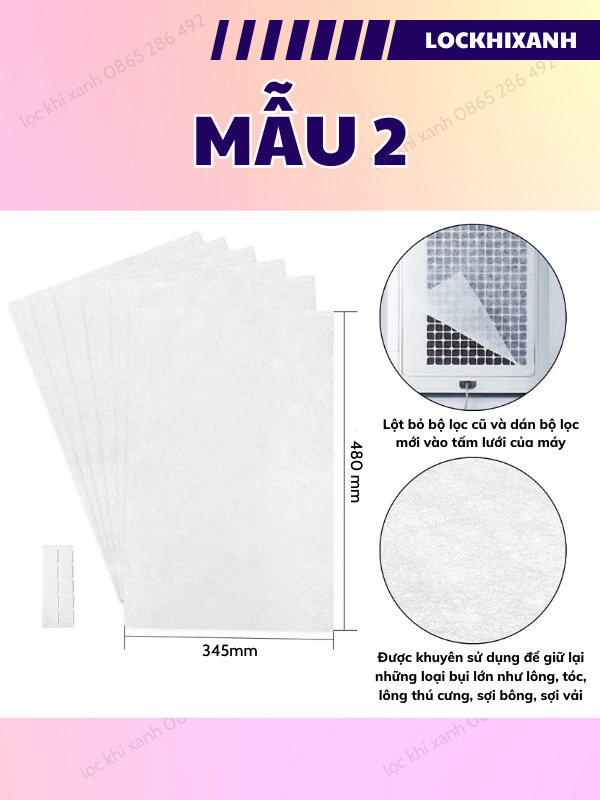 Màng lọc thô chắn bụi cho máy lọc không khí Sharp