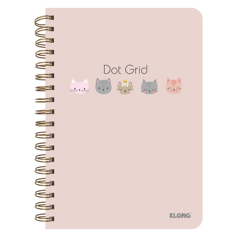 Sổ Dot Grid lò xo B5 Bìa pastel 200 trang 120/90 KLong-MS962-VPP KLONG