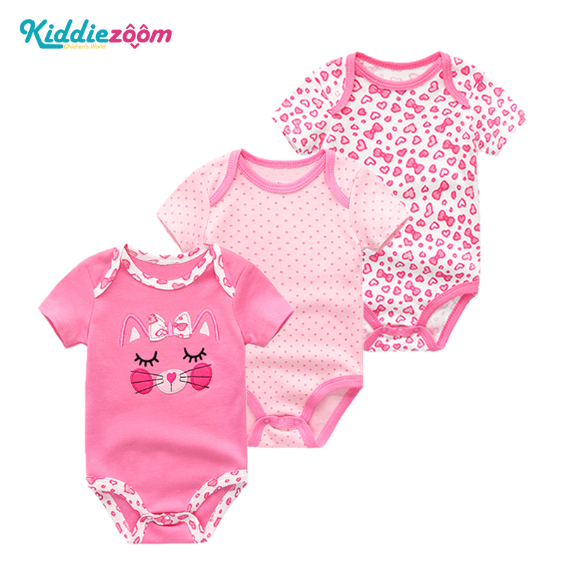 Kiddiezoom 3 set Baby romper newborn cotton clothes 0-12monthes