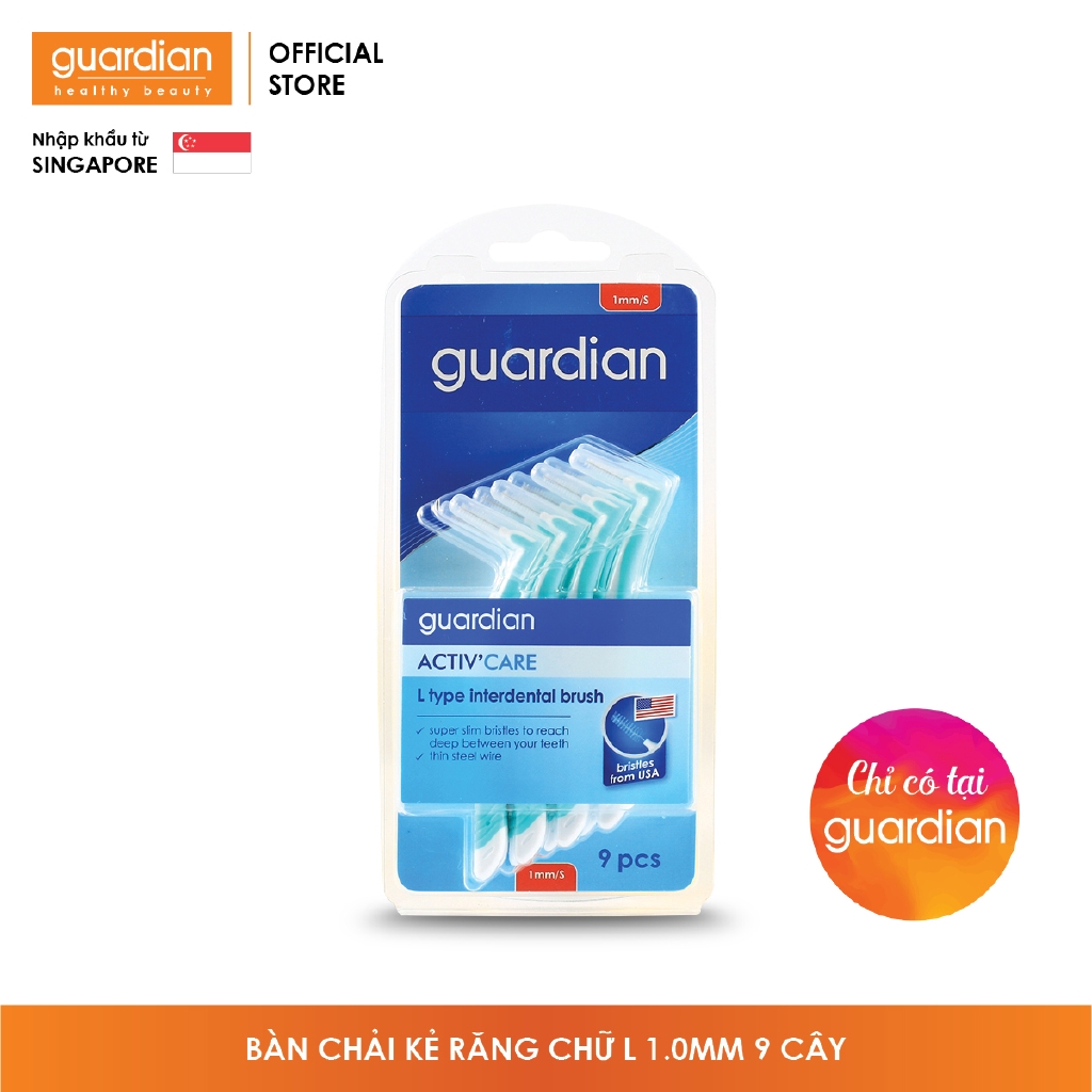 [Take-out] Bàn chải kẻ răng Guardian chữ L – 1mm - (9 cây)