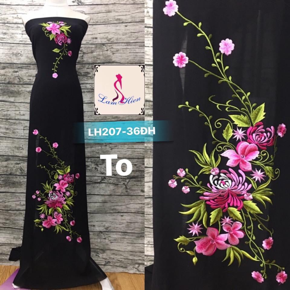 Vải áo dài thêu LH207