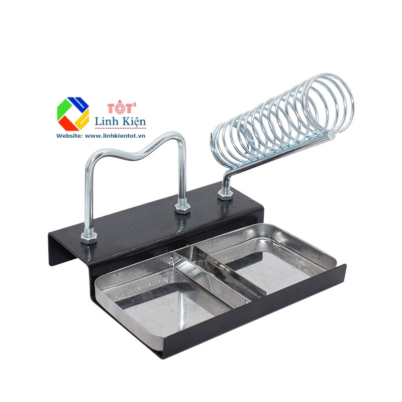 Giá đỡ mỏ hàn 2 khay đế thép
