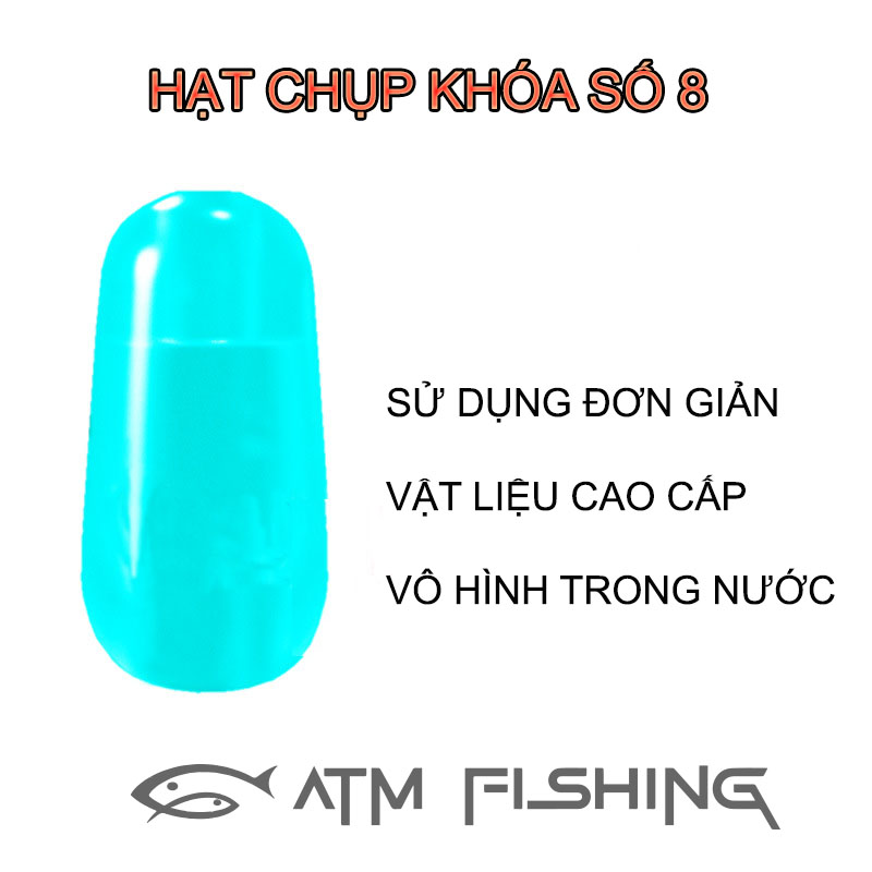 Vỉ 10 chiếc hạt chụp khóa số 8 chất liệu silicon cao cấp