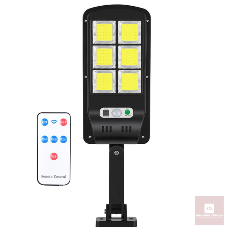 Đèn led năng lượng mặt trời 120COB + Remote - 3 chế độ sáng - cảm biến chuyển động.
