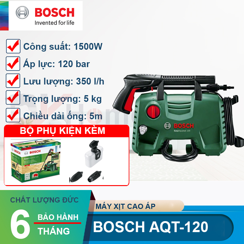Máy phun xịt cao áp Bosch EasyAquatak 120