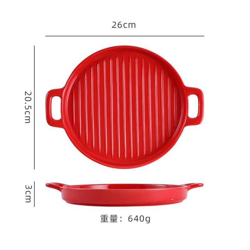 [Hàng Sẵn] Chảo Nướng Bằng Sứ Tròn 26Cm