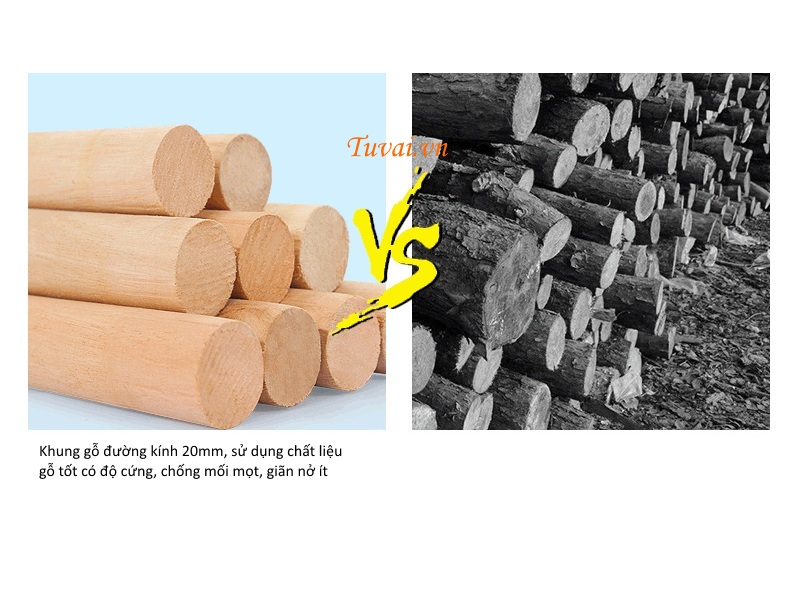 tủ vải KHUNG GỖ 2 BUỒNG