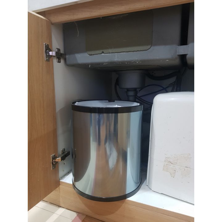 Thùng Rác Tròn Gắn Cánh tủ bếp 14l