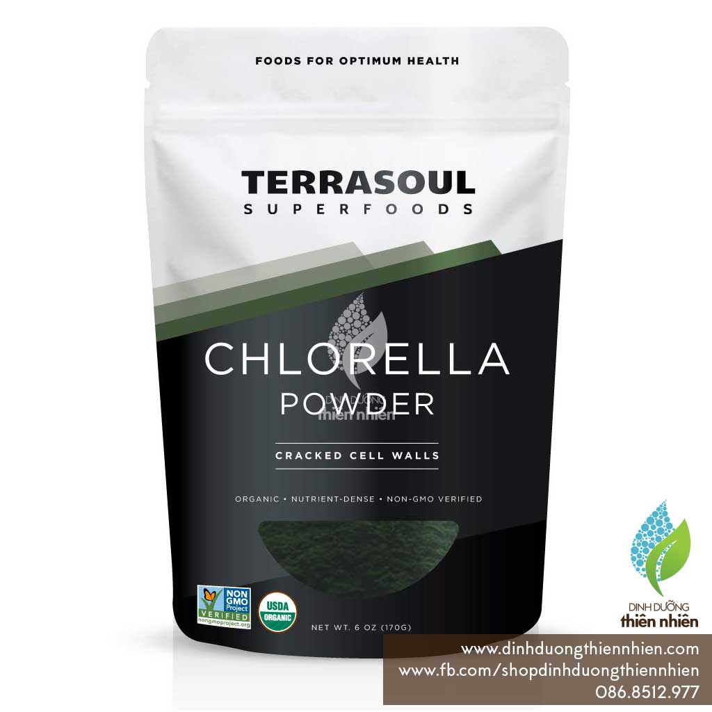 Bột Tảo Hữu Cơ Terrasoul Superfoods Organic Chlorella Powder, 170g