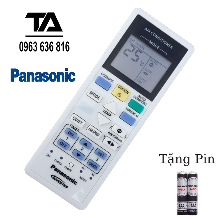 Remote máy lạnh panasonic. ✔ điều khiển điều hòa panasonic. inverter