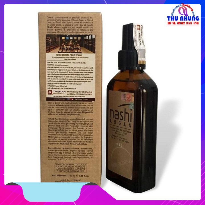 [+Tặng mũ trùm][HCM]Tinh dầu dưỡng tóc Nashi Argan Oil 100ml