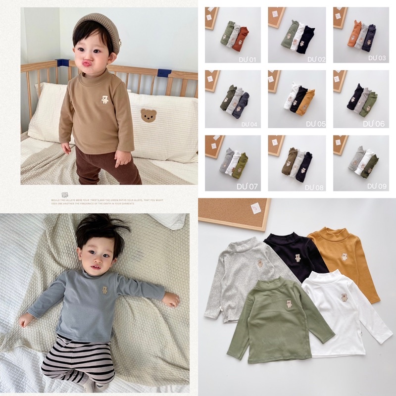 Set 3 áo giữ nhiệt gấu cho bé