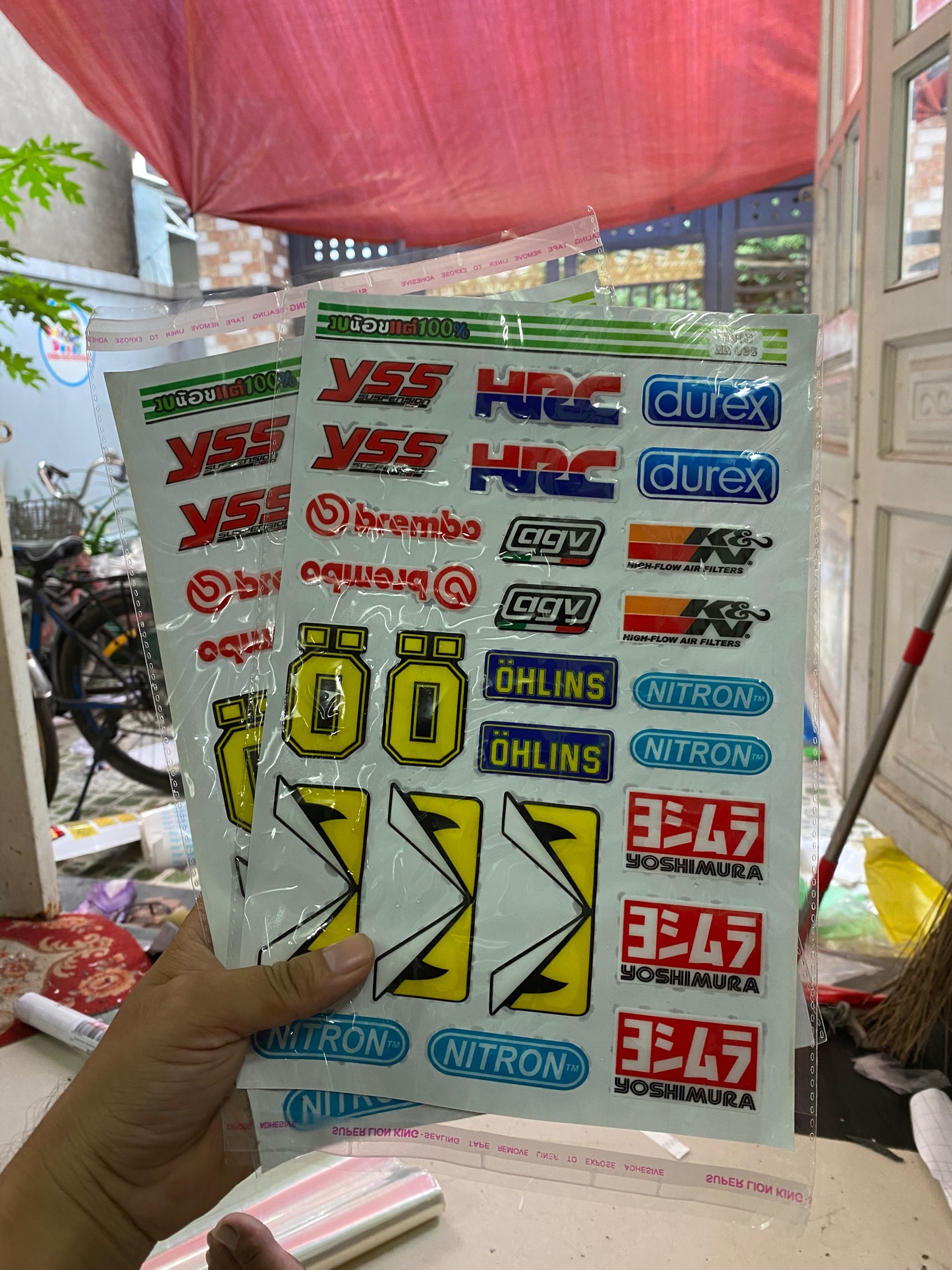 Combo Tem nổi trang trí xe máy