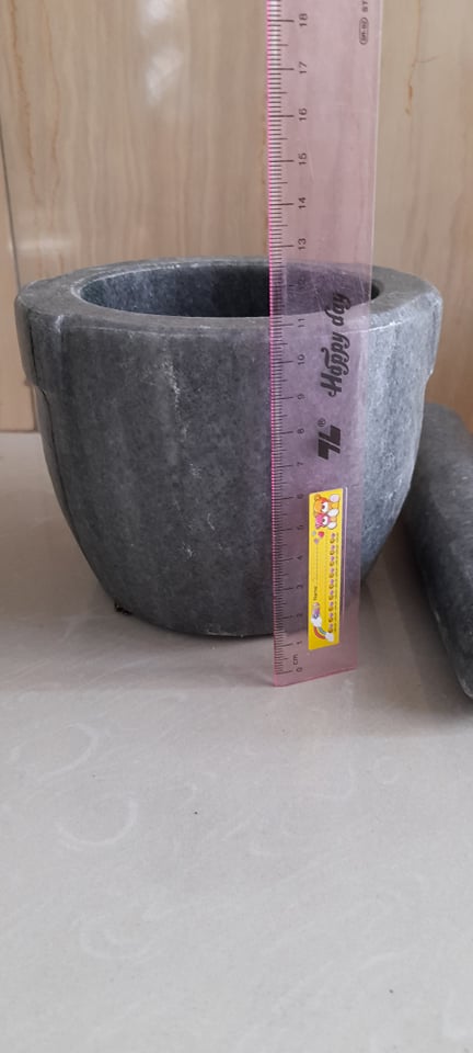 Cối đá Non Nước size 14 xám đen