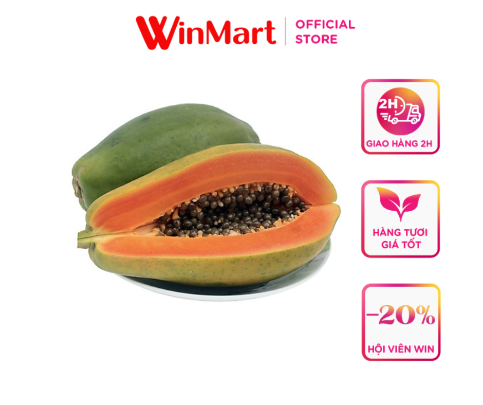 - đu đủ ruột đỏ 1kg