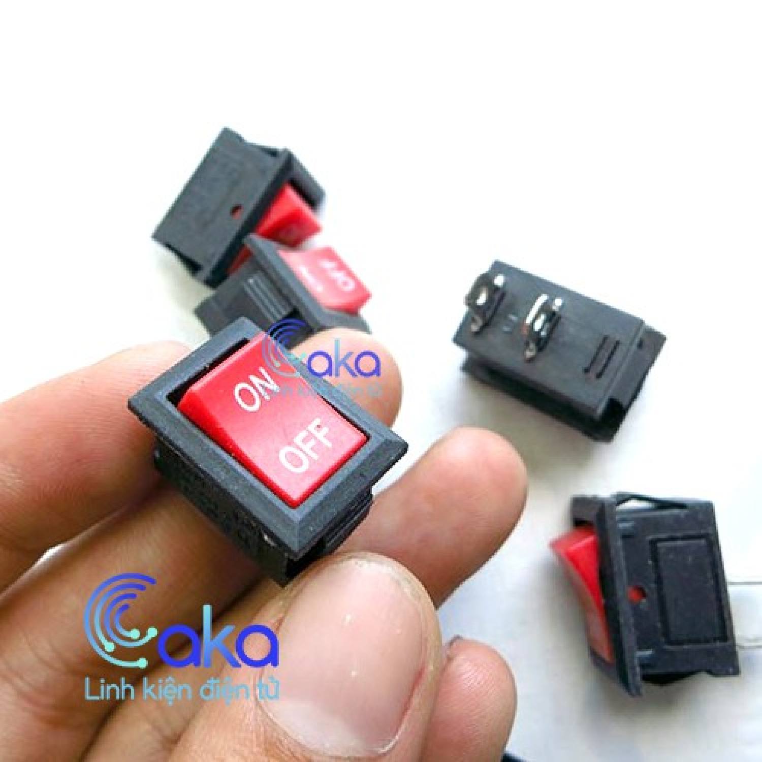 Công Tắc Bập Bênh KCD1-101 6A 250V ON OFF 2 Chân Không Đèn
