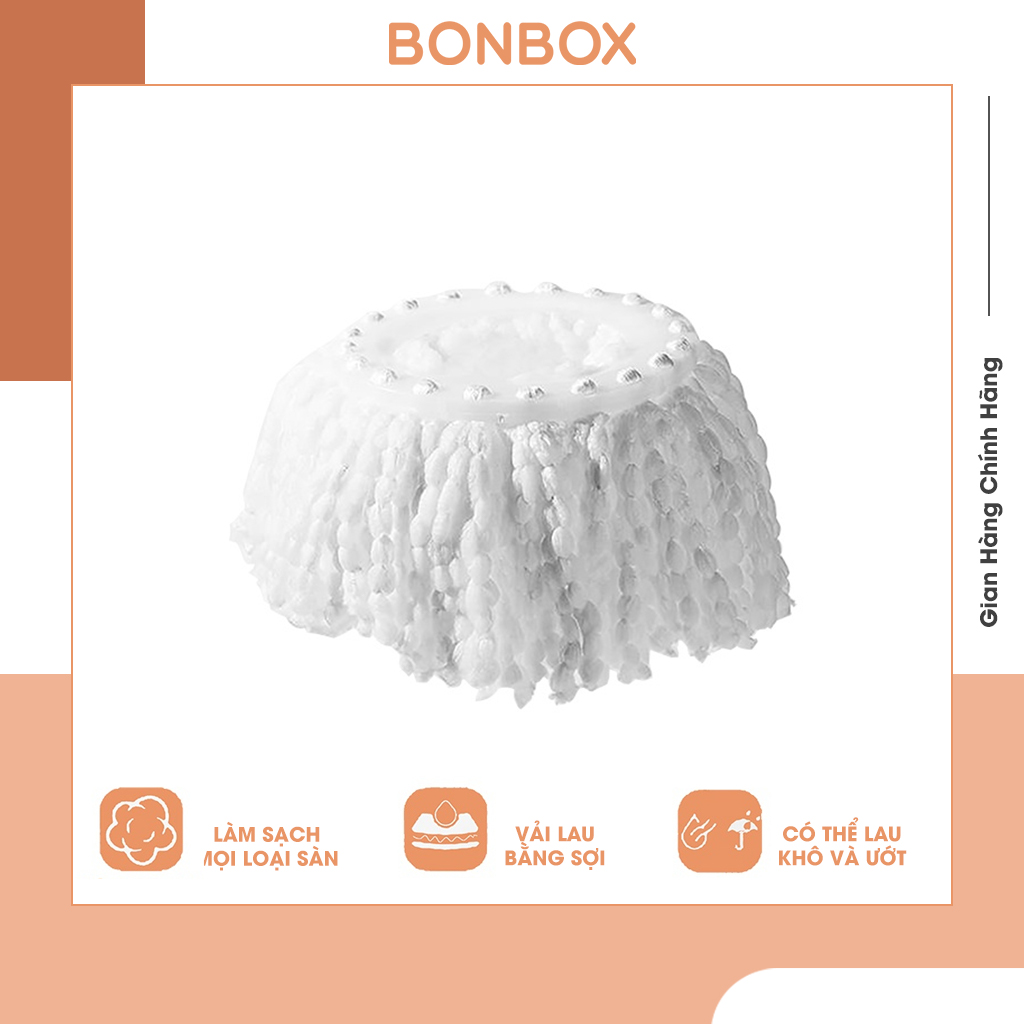 Bông lau BONBOX BCT817 thay thế cho bông lau bộ lau nhà cao cấp xoay 360