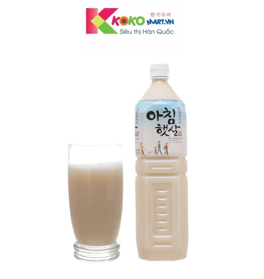 NƯỚC GẠO RANG HÀN QUỐC RICE MORNING WOONGJIN CHAI 1.5l