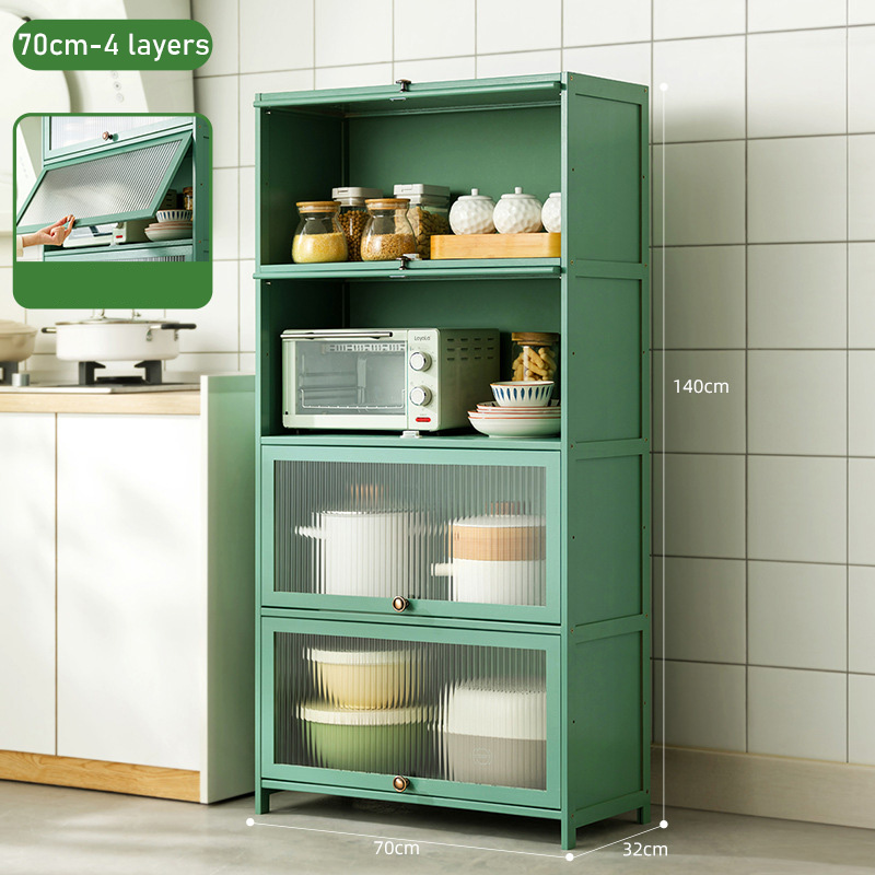 Kitchen shelf collection lockers, multi-layer pan floor lockers, condiment plates, household cabinets