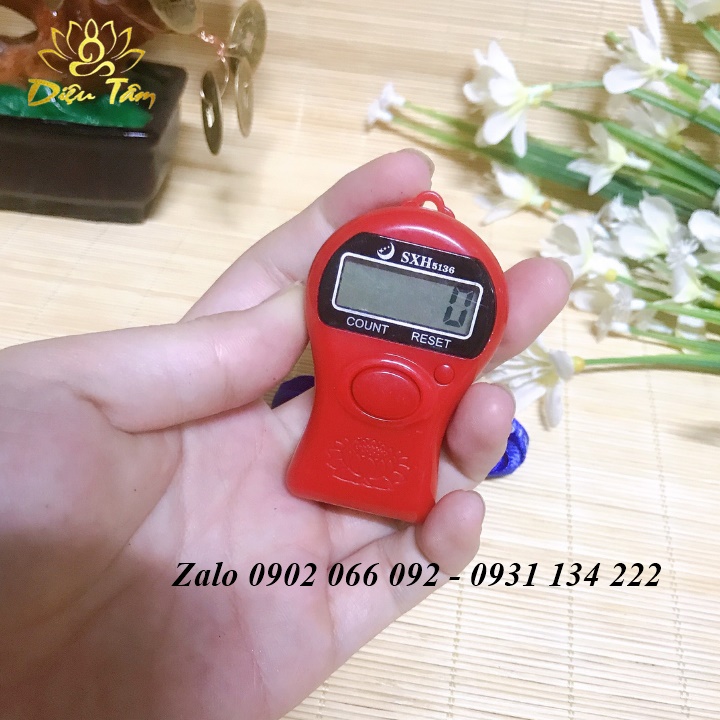 Máy đếm niệm phật mini tiện dụng có dây đeo cổ