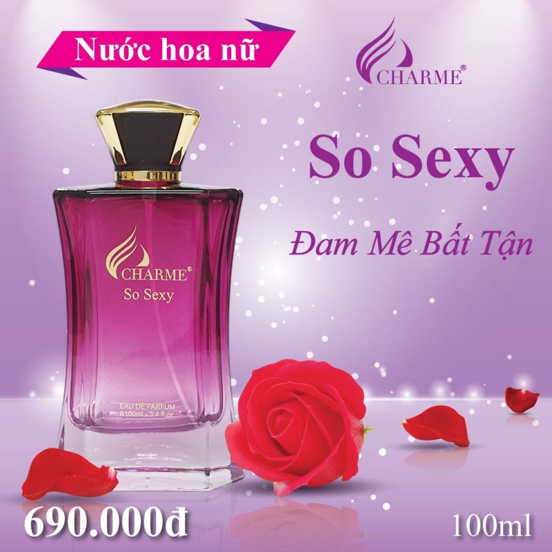 Nước hoa nữ So Sexy - HƯƠNG HOA HỒNG NHẸ NHÀNG ĐẦY GỢI CẢM - MẪU MỚI NHẤT (100ML)
