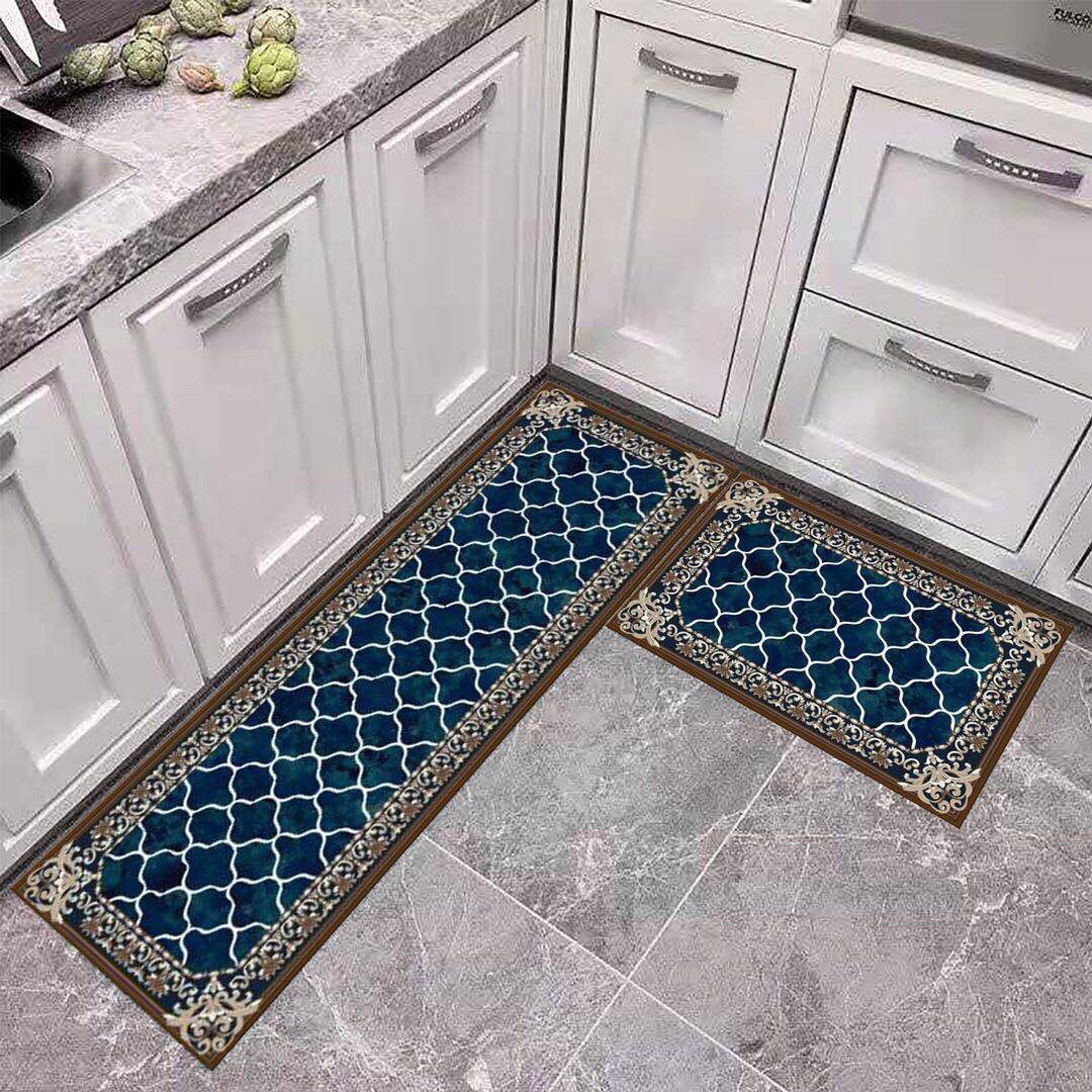 Combo 2 Thảm Trải Sàn Nhà Bếp 3D Chống Trơn Trượt