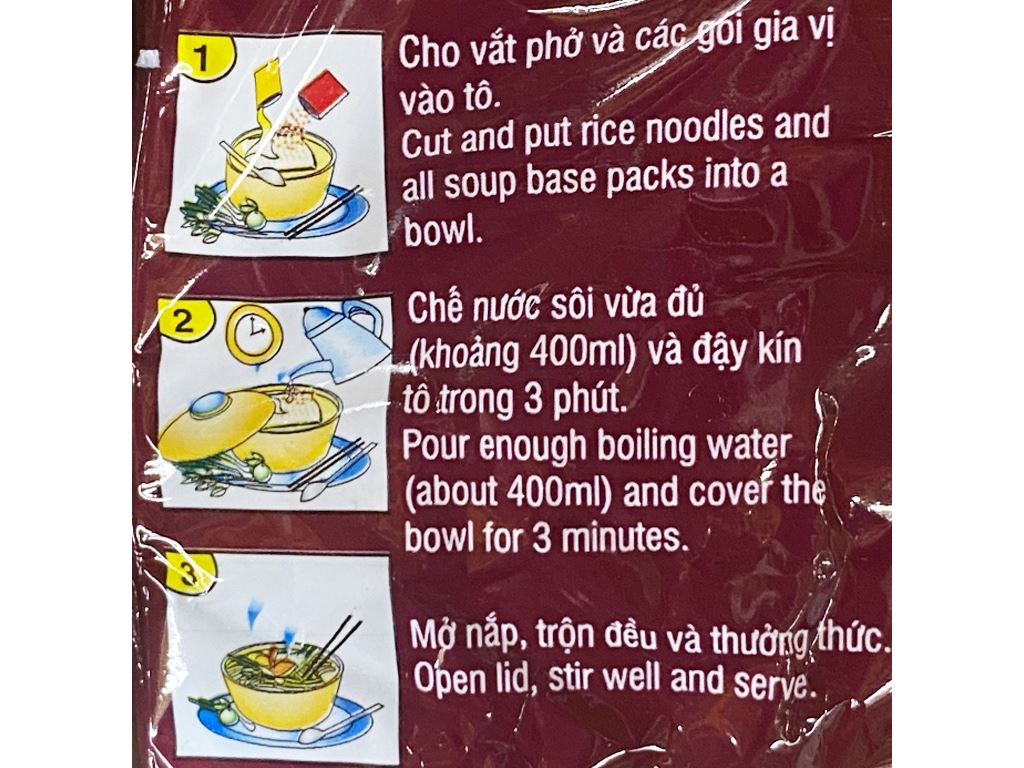 Combo 6 gói phở bò Vifon