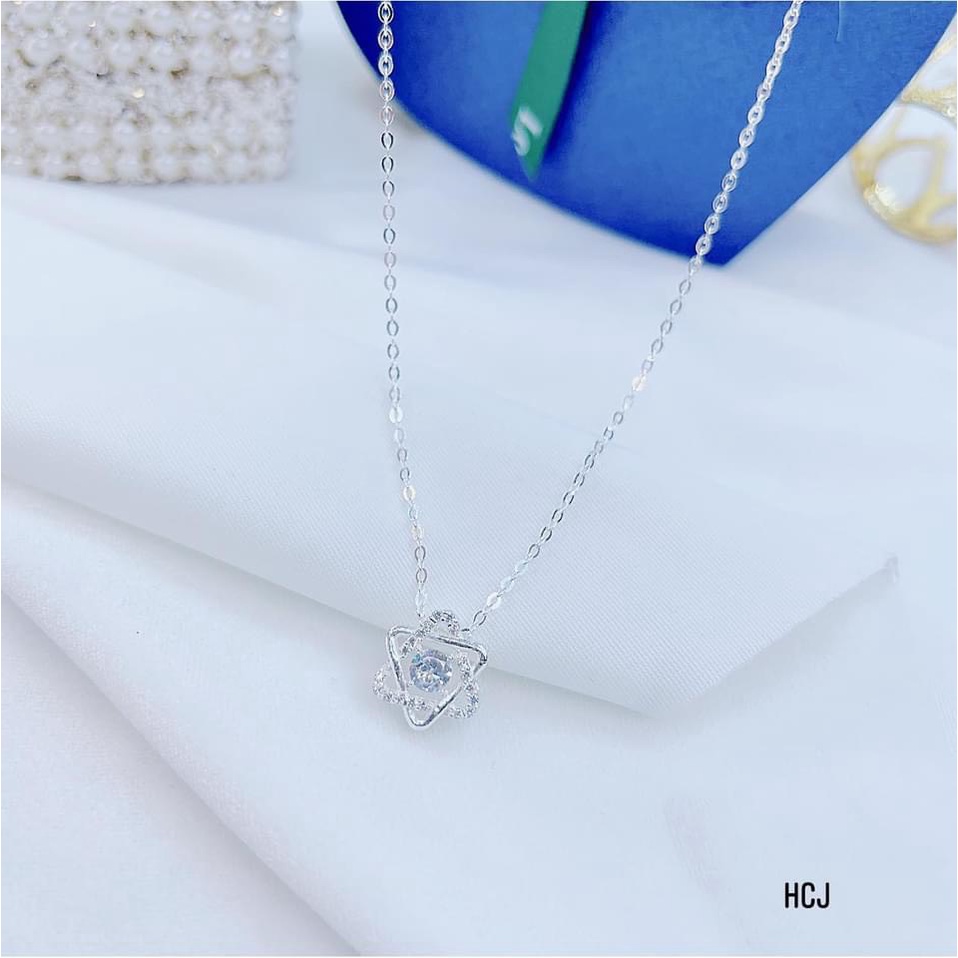 Dây chuyền nữ bạc ta ngôi sao cách điệu đính đá may mắn - Kho sỉ bạc Nhất Linh