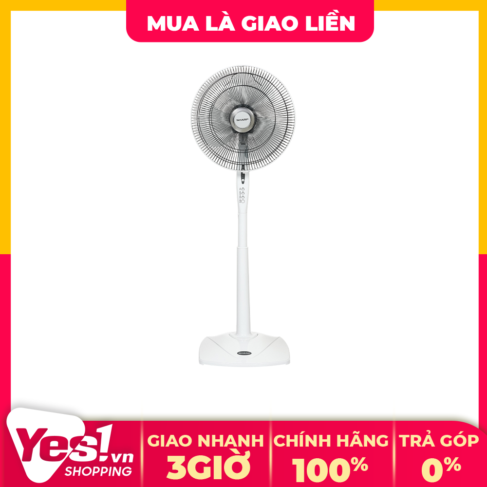 Quạt đứng sharp pj-s40rv-wh - bảo hành chính hãng - voucher 10% lên đến 800k