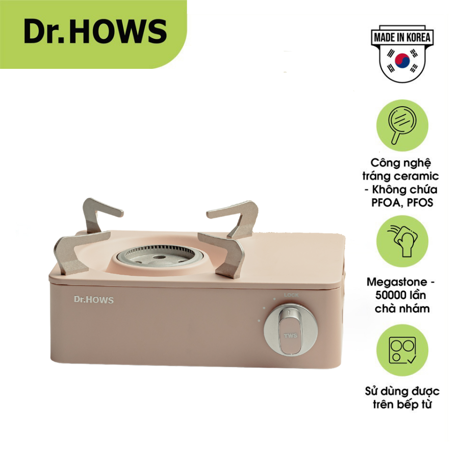 Bếp gas mini Dr.Hows Twinkle Stove (Màu hồng)