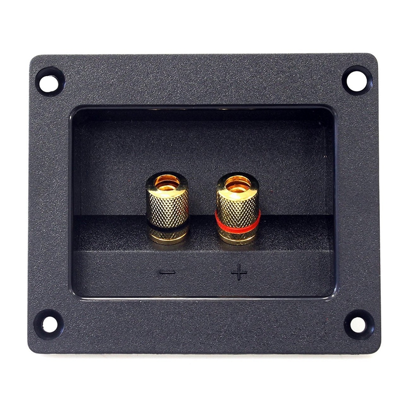 2pcs DIY Home Car Stereo 2way Speaker Box Terminal Round Square Spring