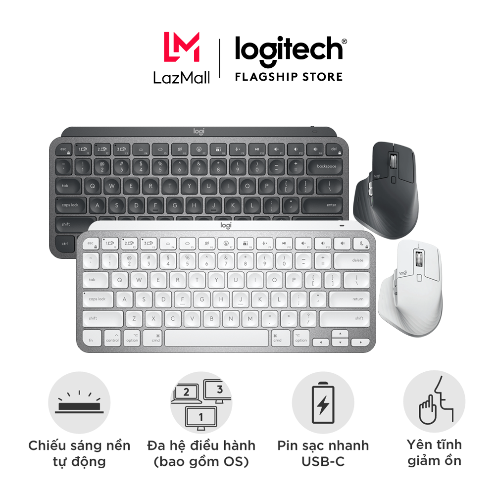 [Voucher 12%] Combo bàn phím Logitech MX Keys Mini và chuột Logitech MX Master 3S
