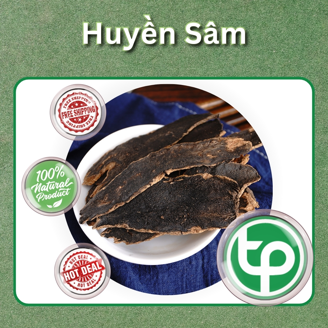 Huyền sâm khô 100g - Tấn Phát - Chuyên dùng để pha trà thanh nhiệt và giải độc cho cơ thể