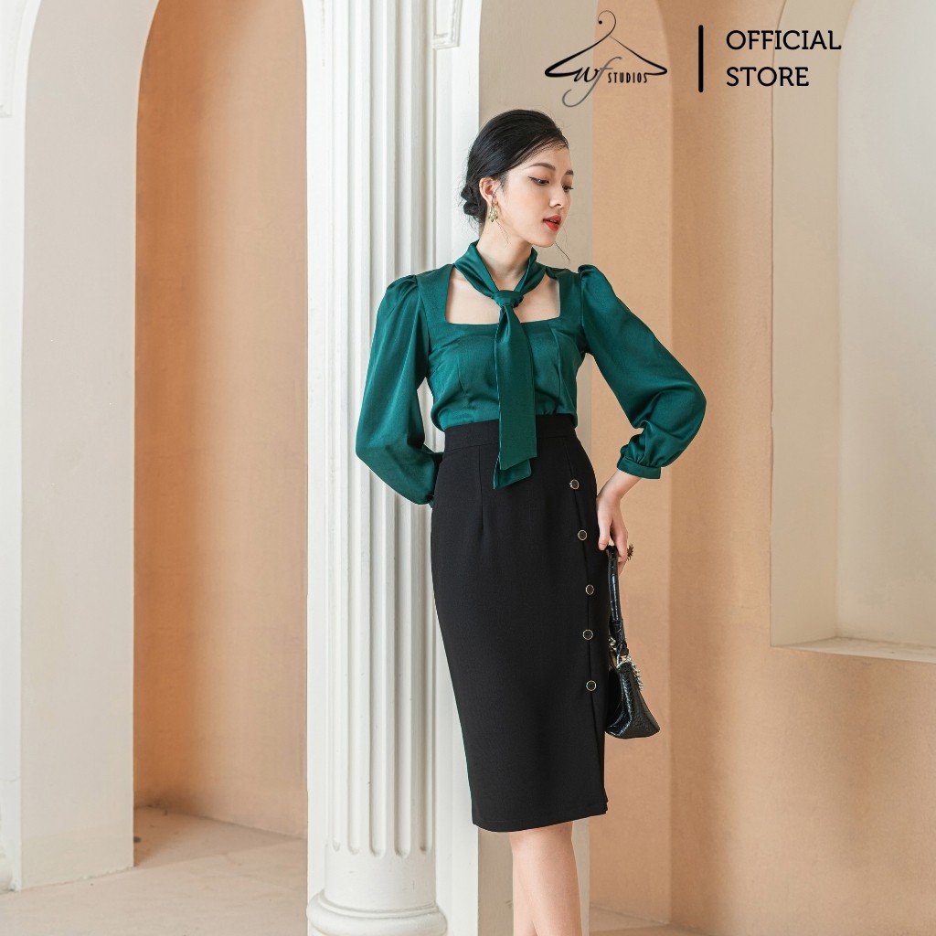 Chân váy bút chì cúc dọc-Jamie Skirt-CV01-wfstudios