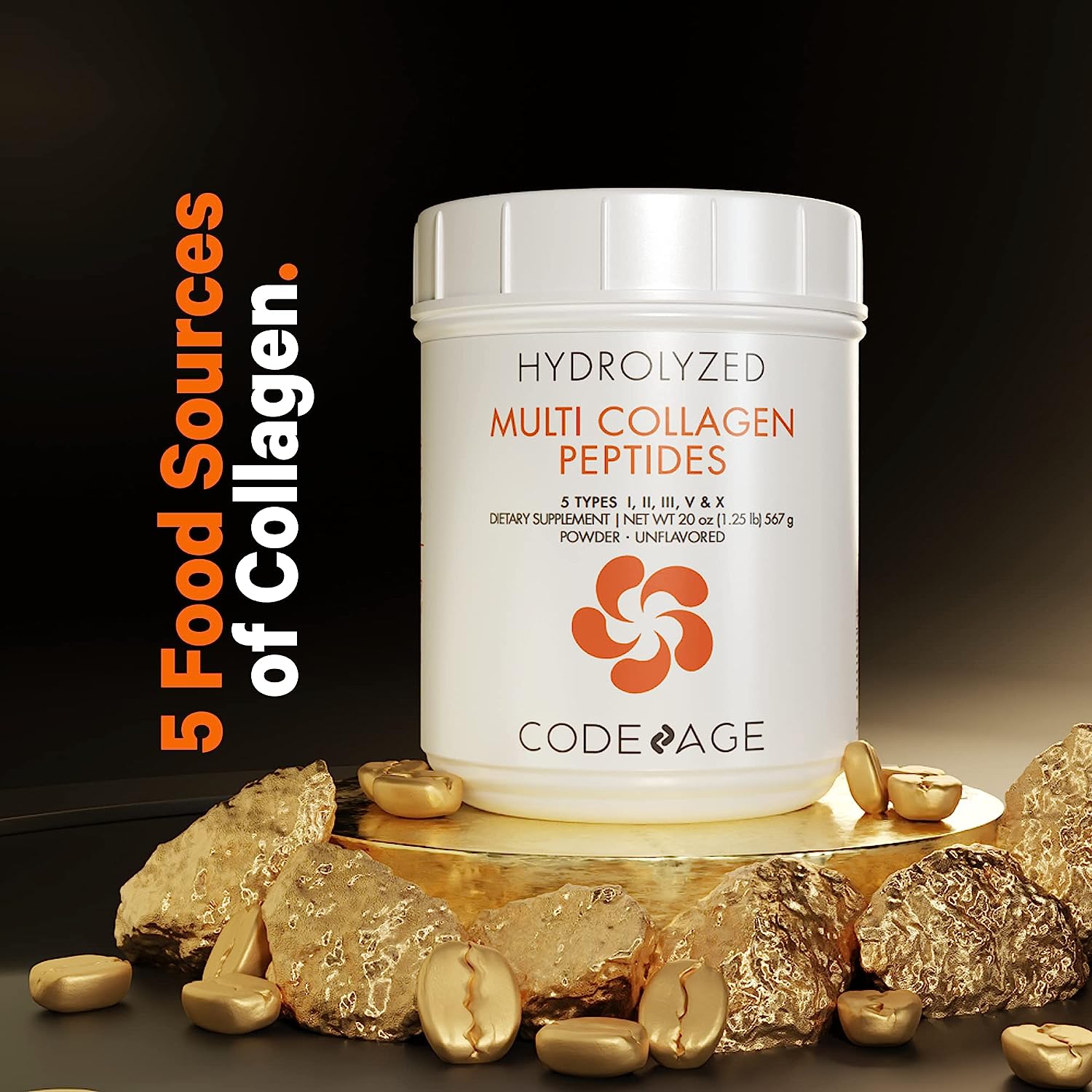 Bột Collagen Codeage Thủy Phân Trẻ Hóa Toàn Diện Codeage Multi Collagen 567g [Hàng Công Ty]