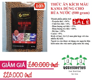 [GIẢM GIÁ] Thức ăn cho rùa thức ăn kích màu KAMA DÙNG CHO RÙA NƯỚC HẠT TO (500gram) Phụ Kiện Rùa Cảnh Sài Gòn thumbnail