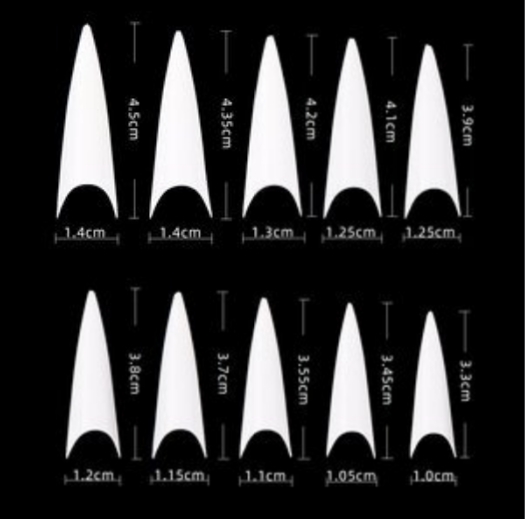 Hộp móng tip (nối) nhọn dài 02 Mỹ hãng Cre8tion