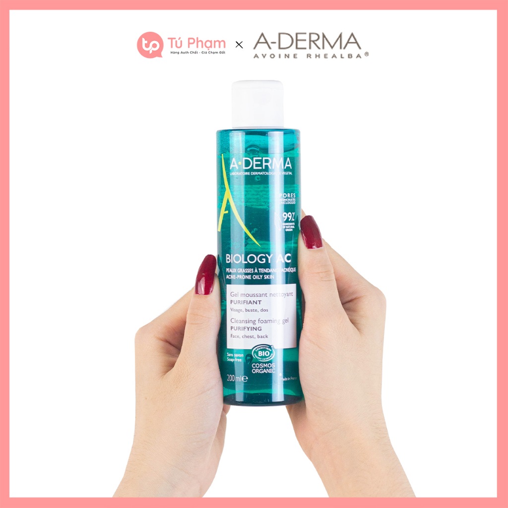 Sữa Rửa Mặt A-Derma Gel Moussant Purifiant Phys-Ac