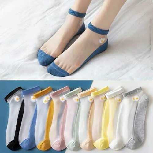 Combo 10 đôi tất nữ vớ ren nữ cổ ngắn hoa cúc dễ thương
