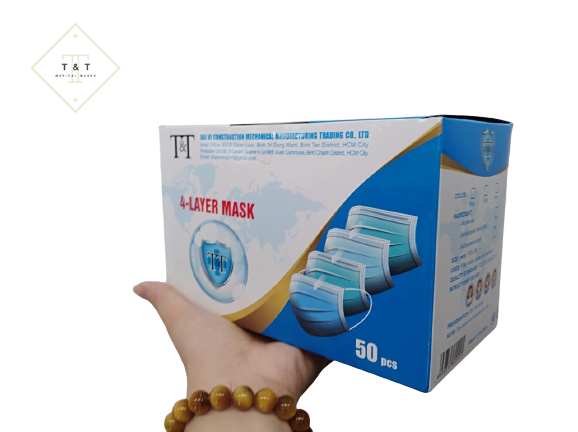 Khẩu Trang Y Tế 4 Lớp Kháng Khuẩn - T&T - TT06